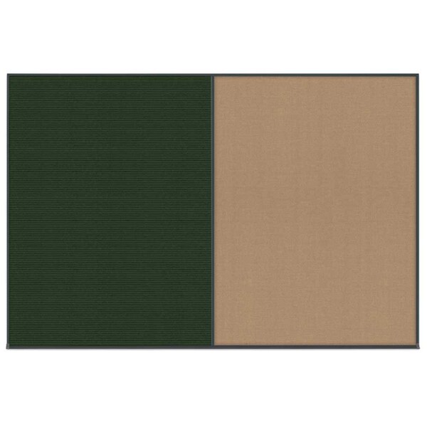 Enclosed Corkboard, 1 Door, 60"x36", 4" Fra